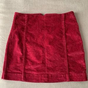 RED VELVET SKIRT